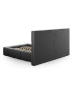 Lit avec coffre de rangement Isa gris foncé - 230x250x125 cm