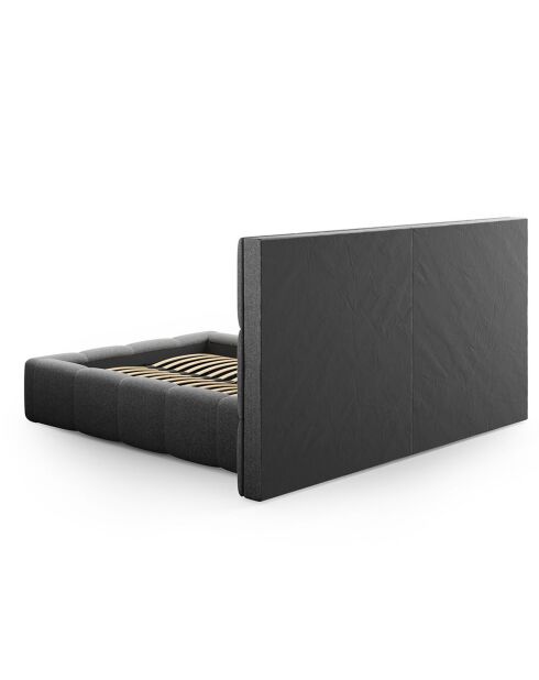 Lit avec coffre de rangement Isa gris foncé - 230x250x125 cm