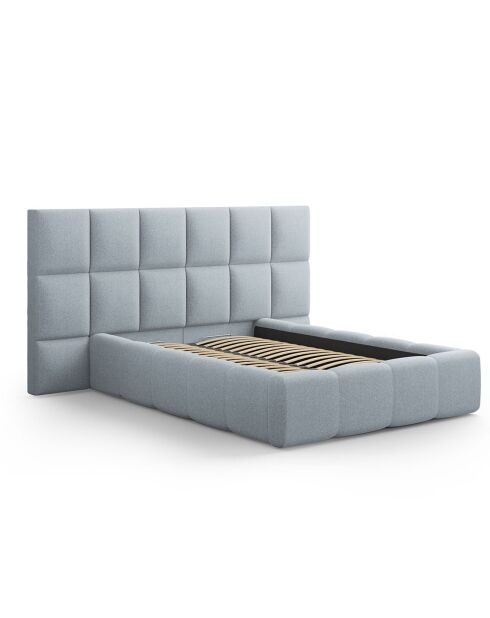 Lit avec coffre de rangement Isa bleu clair - 230x250x125 cm