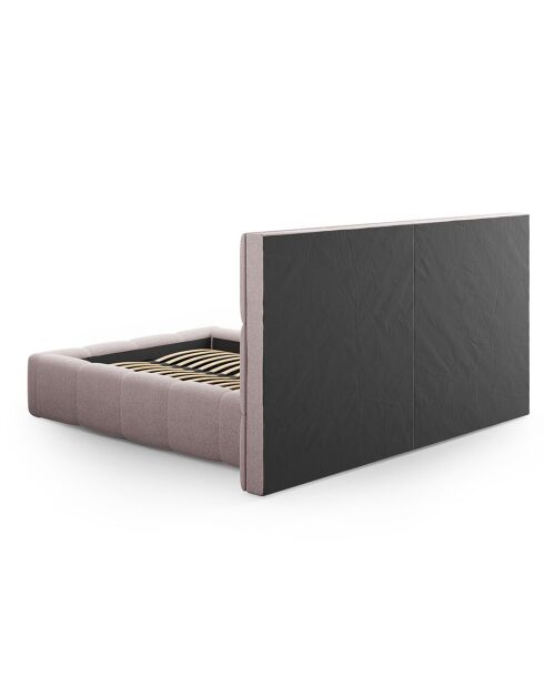 Lit avec coffre de rangement Isa rose - 230x250x125 cm