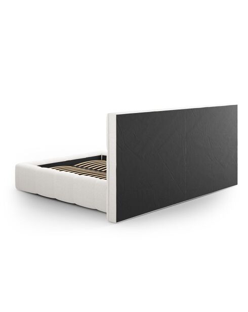 Lit avec coffre de rangement Isa blanc - 230x250x125 cm