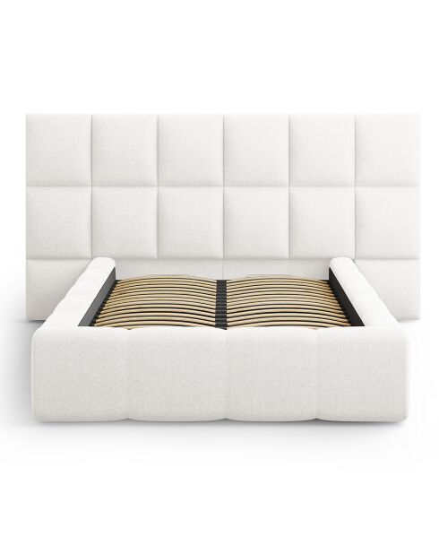 Lit avec coffre de rangement Isa blanc - 230x250x125 cm