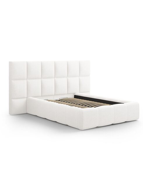 Lit avec coffre de rangement Isa blanc - 230x250x125 cm