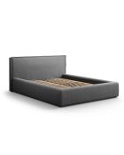 Lit avec coffre de rangement Tena gris foncé - 230x205x100 cm