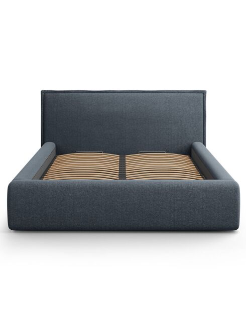 Lit avec coffre de rangement Tena bleu foncé - 230x205x100 cm