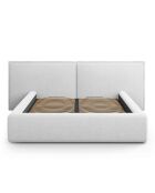 Lit avec coffre de rangement Tena gris clair froid - 230x200x100 cm