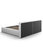 Lit avec coffre de rangement Tena gris clair froid - 230x200x100 cm