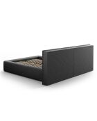 Lit avec coffre de rangement Tena gris foncé - 230x200x100 cm