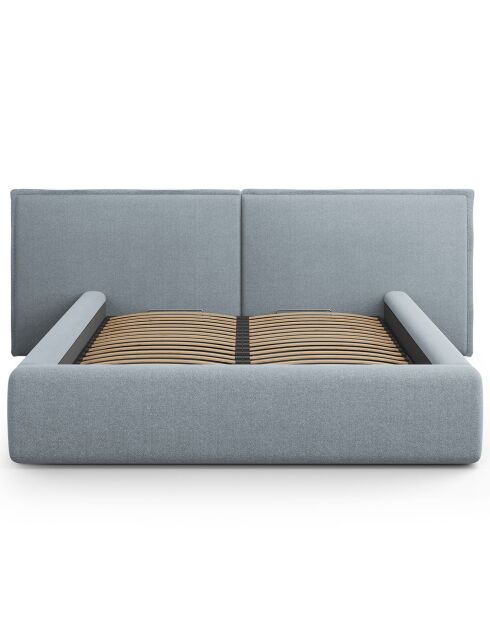 Lit avec coffre de rangement Tena bleu clair - 230x200x100 cm