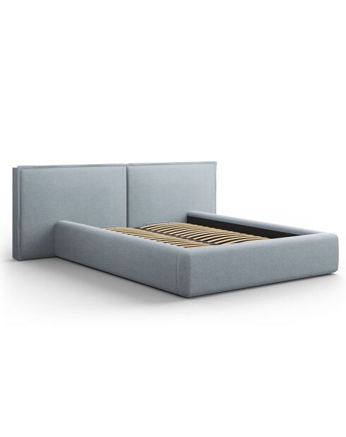Lit avec coffre de rangement Tena bleu clair - 230x200x100 cm