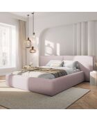 Lit avec coffre de rangement Tena rose - 230x200x100 cm