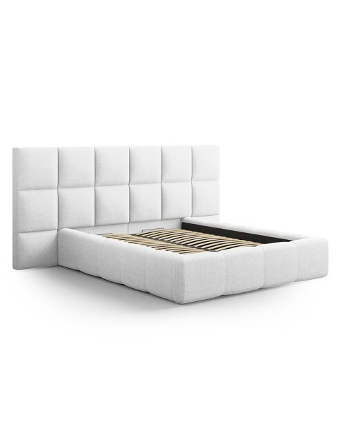 Lit avec coffre de rangement Isa gris clair froid - 230x300x125 cm