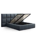 Lit avec coffre de rangement Isa bleu foncé - 230x300x125 cm