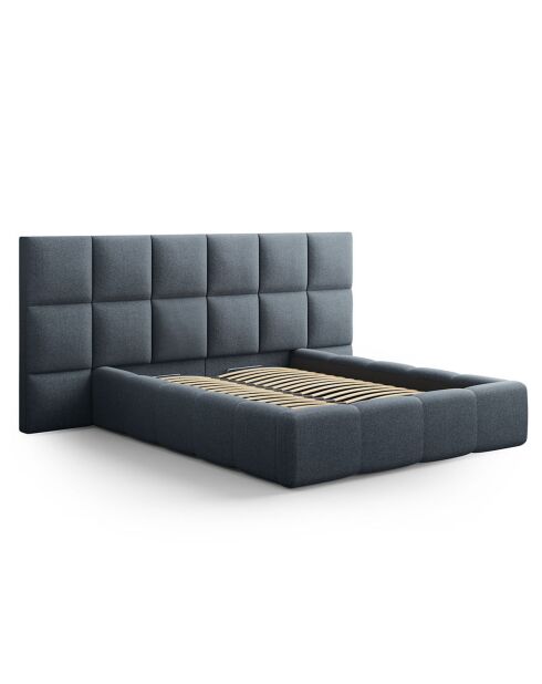 Lit avec coffre de rangement Isa bleu foncé - 230x300x125 cm