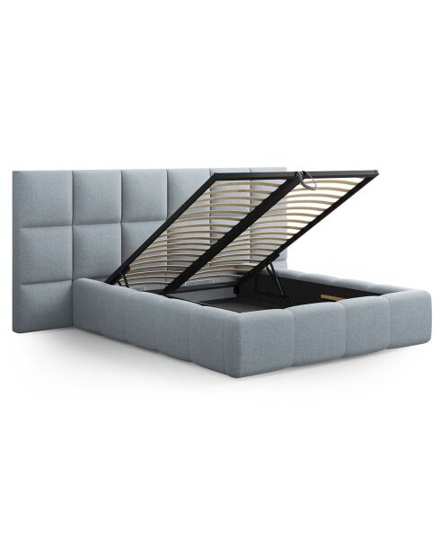Lit avec coffre de rangement Isa bleu clair - 230x300x125 cm
