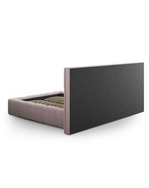 Lit avec coffre de rangement Isa rose - 230x300x125 cm