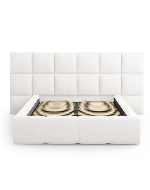 Lit avec coffre de rangement Isa blanc - 230x300x125 cm