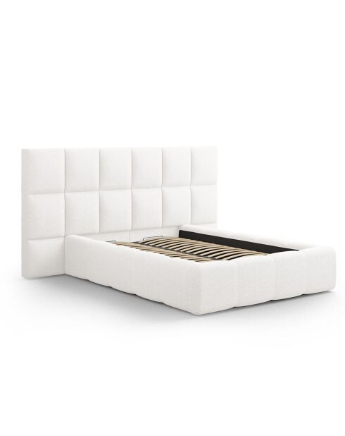 Lit avec coffre de rangement Isa blanc - 230x300x125 cm