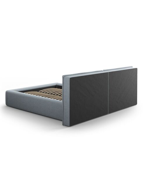 Lit avec coffre de rangement Tena bleu clair - 230x250x100 cm