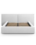Lit avec coffre de rangement Tena gris clair froid - 230x300x100 cm