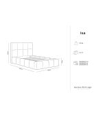 Lit avec coffre de rangement Isa bleu foncé - 230x165x125 cm
