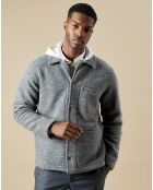 Veste en Laine mélangée Button heather gris