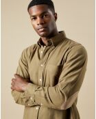 Chemise en Flanelle regular Pitt Elbow olive