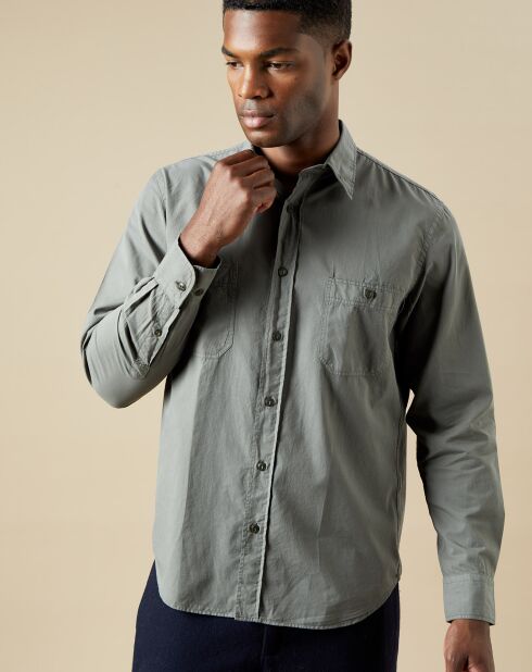 Chemise regular Pocket Pat military