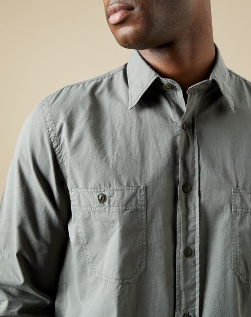 Chemise regular Pocket Pat military