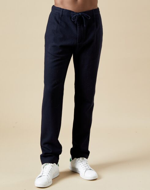 Pantalon en Laine mélangée Tanker navy