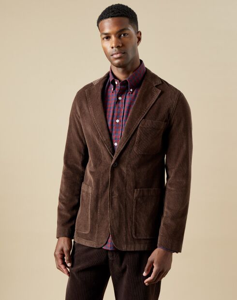 Veste en Velours côtelé Jonny dark marron