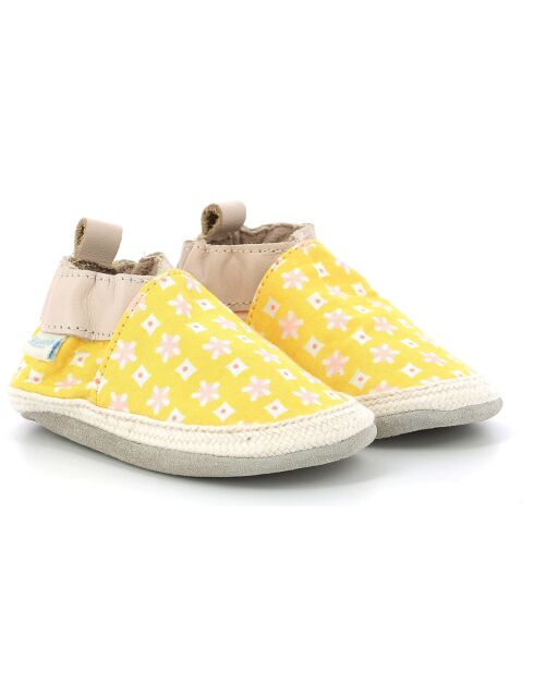 Chaussons en Cuir Belea jaune/beige