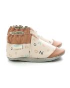 Pantoffeln Myriam aus braun/beigem Leder