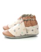 Pantoffeln Myriam aus braun/beigem Leder