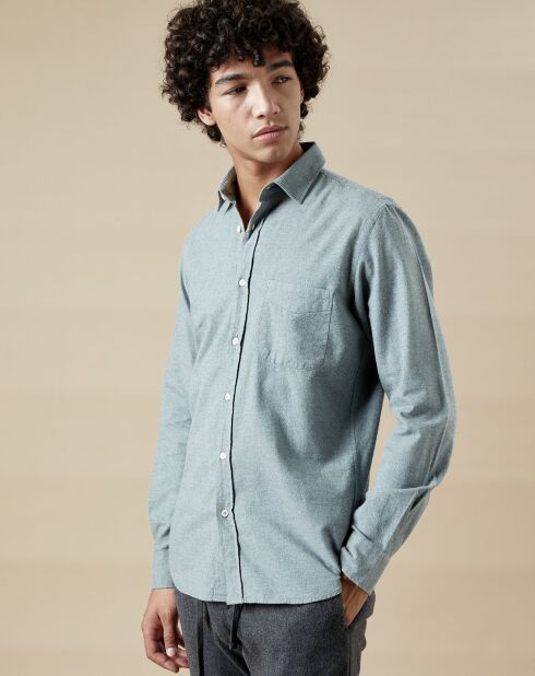 Chemise en Flanelle slim Storm amande