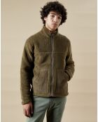 Blouson en Fausse Fourrure Zip army