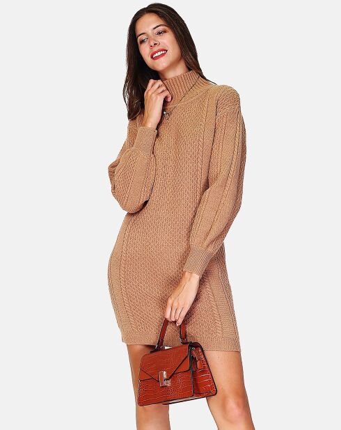 Robe Esmee camel fonce