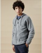 Blouson à capuche en Laine mélangée heather gris