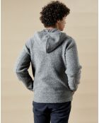 Blouson à capuche en Laine mélangée heather gris