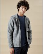 Blouson à capuche en Laine mélangée heather gris