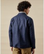 Veste en Laine & Coton Day marine