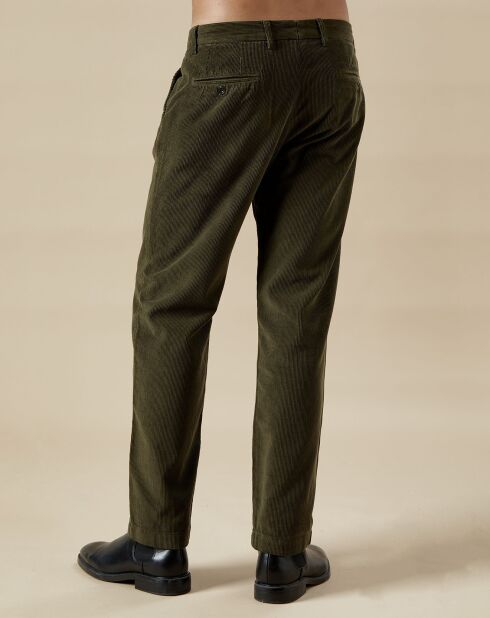 Pantalon en Velours côtelés Tobby dark olive