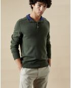 Pull en Laine & Cachemire High Neck olive