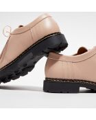 Derbies en Cuir Loretta rose nude