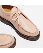 Derbies en Cuir Loretta rose nude