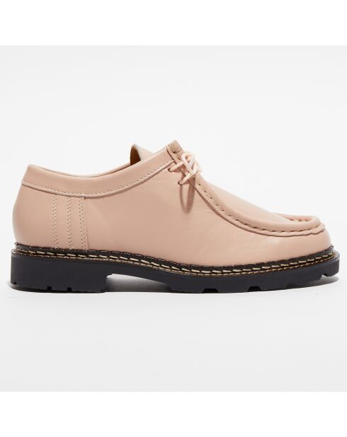 Derbies en Cuir Loretta rose nude