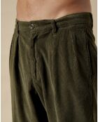 Pantalon en Velours côtelé Tom dark olive