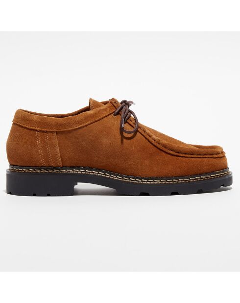 Derbies en Velours de Cuir Maurice cognac