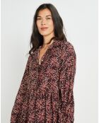 Robe en Soie mélangée Soan imprimée étoile rouge/noir