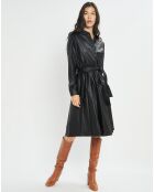 Robe en simili Ivana noire